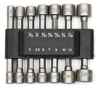 ainih 9/14PCS 5mm-13mm Bussole esagonali Ugelli a manicotto Set di cacciaviti chiavi a bussola punte Attrezzi Chiavi a