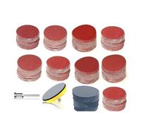 ainih Disco abrasivo 203 pezzi 2 pollici 51 mm carta vetrata abrasiva rotonda con tampone di supporto da 2'' for lucidatura utensili for la pulizia carta vetrata