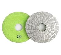 ainih Disco abrasivo diamantato da 3 pollici, 2 pezzi, tampone for lucidatura brasato sotto vuoto, granito, marmo, cemento, lucidatura rapida