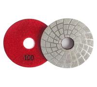 ainih Disco abrasivo diamantato da 3 pollici, 2 pezzi, tampone for lucidatura brasato sotto vuoto, granito, marmo, cemento, lucidatura rapida