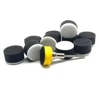 ainih Kit da 11 pezzi di mini tampone for lucidatura in schiuma for auto, gancio e passante, 1 pollice, 25 mm, spugna for dettagli, lana, ceratura, lucidatura con supporto