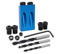 ainih Kit di fori tascabili, punte for foratura for lavorazione del legno, guide for trapano da 15 gradi, adattatore for guida angolare, localizzatore, utensile for falegnameria