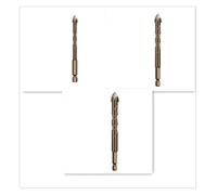 ainih Punta for trapano a croce esagonale, for piastrelle, in vetro, cemento, metallo, ceramica, legno, plastica, triangolo, lega, dimensioni 3 mm, 4, 5, 6, 8, 10, 12