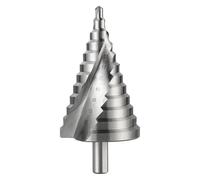 ainih Punta for trapano a gradini da 6-60 mm, scanalatura a spirale, fresa for fori a pagoda, punta for trapano conica for lamiera, gambo triangolare, alesatore for aprire i fori a gradini