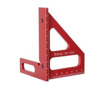 ainih Righello quadrato for lavorazione del legno, goniometro in lega di alluminio, righello triangolare ad alta precisione, strumento misurazione for carpentiere ingegnere