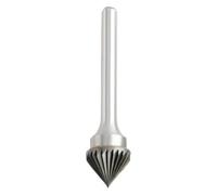 ainih Testa di rettifica in metallo duro conica da 90 gradi, 1 pcs. Fresa rotante for alesatura in acciaio al tungsteno for intaglio del legno, strumento for lime tipo K