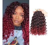 Ainimiu Confezione da 8 capelli ricci all'uncinetto pre-looped, 35,5 cm, per donne nere