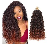 Ainimiu Confezione da 8 capelli ricci all'uncinetto pre-looped, 45,7 cm, per donne nere