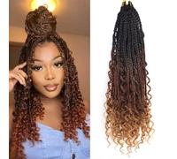 Ainimiu Confezione da 8 extension di capelli sintetici con estremità ricce, 35,6 cm, 500 g