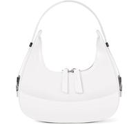 AiNinXun Borsa a Spalla Mini Donna, Mano Adolescenti Ragazze Y2k Shoulder Bag Pelle Piccola Tracolla Cerimonia Vintage Borsetta Pochette Hobo Mezzaluna (Bianco)