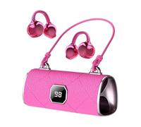 Ainiupi Auricolari Bluetooth wireless con clip auricolari, cuffie vivavoce V5.4, 130 ore di conversazione microfono integrato, batteria a lunga durata