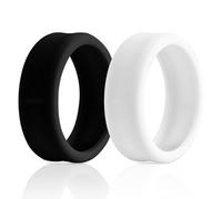 Ainiv 2 Pezzi Smart Ring Protector, Custodia Protettiva Smart Ring Silicone Compatibile con Oura Ring Gen 4 / Gen 3 / Gen 3 Horizon/Ultrahuman Ring Air, AntiGraffio Elastico (Bianco e Nero-S)