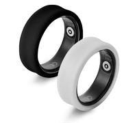 Ainiv 2 Pezzi Smart Ring Protector, Custodia Protettiva Smart Ring Silicone Compatibile con Oura Ring Gen 4 / Gen 3 / Gen 3 Horizon/Ultrahuman Ring Air, AntiGraffio Elastico (Nero e Trasparente-M)