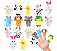 Ainiv 20pz Marionette da Dita, Burattini di Peluche per bambino, Egali da dito per Compleanno, Natale, Pasqua e Feste