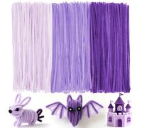 Ainiv 300PZ Scovolini Glitter per Lavoretti, Strisce Pulisci Tubi Pipe, Bastoncini Decorativi in Ciniglia, Scovolini per Artigianato, per Artigianato DIY Decorazione di Progetti Artistici, Serie Viola