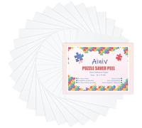 Ainiv 32 Fogli Colla per Puzzle Bifacciale Colla, Puzzle Carta Adesiva, Fogli Adesivi Puzzle Pellicola Autoadesiva, Conservano Puzzle da 4 × 1000pz, per Fissare e Proteggere i Puzzle (26 * 19cm)