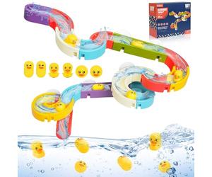Ainiv 34 Pezzi Set di Giocattoli da Bagno Include un Flipper Fai da te e un Papero Scivolo con Ventose, Adatto a Bambini di 3, 4, 5 e 6 Anni