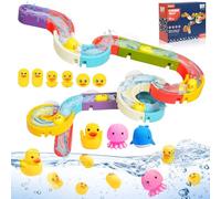 Ainiv 37 Pezzi Set di Giocattoli da Bagno Include 3 Giocattoli da Bagno con Ugelli Spray e un Flipper Fai da te, Adatto a Bambini di 3, 4, 5 e 6 Anni