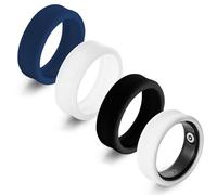 Ainiv 4 Pezzi Smart Ring Protector, Custodia Protettiva Smart Ring Silicone Compatibile con Oura Ring Gen 4 / Gen 3 / Gen 3 Horizon/Ultrahuman Ring Air, AntiGraffio Elastico (M per 10 11 12 13)
