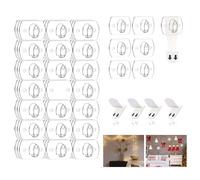 Ainiv 60 Pezzi Mini Clip per Luci da Interni, Ganci per Luci Natalizie da Appendere Senza Danni con Strisce Adesive, Vacanza Luce Gancio Clip per Luci Sospese Decorazioni e Cavi Natalizi