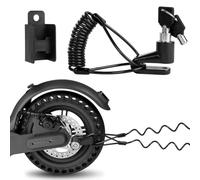 Ainiv Blocco Freno a Disco, Bloccadisco Lucchetto Antifurto per Scooter con 2 chiavi und 1.3m Reminder Cavetto, Impermeabile, per Xiaomi Mijia M365, Nero