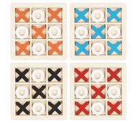 Ainiv Confezione da 12 Giochi in Legno del Tic-Tac-Toe, Gioco del Tic-Tac-Toe, Gioco da Tavolo XO Chess, Giochi da Tavolo Classici, per Bomboniere per Feste di Compleanno, Attività per Famiglie