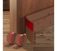 Ainiv Confezione da 2 paraspifferi per porta, 5,1 cm di larghezza x 99,1 cm di lunghezza, insonorizzanti, tagliabili, adesivi sotto la porta, per porte esterne e interne, isolamento da polvere e