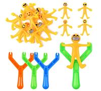 Ainiv Fionda Giocattolo, Set Giocattoli con Catapulta Cacca- 3 Fionde + 12 Proiettili, Novità Poop Sling Shot Giochi Riempitivi per calze Natale Regali Bomboniere per Bambini, Minion