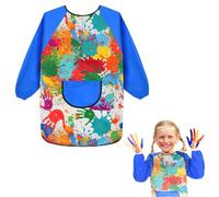 Ainiv Grembiule da Pittura Bambini, Grembiulino Impermeabile Scuola Maniche Lunghe con Tasche, Grembiule Pittura per 6-12 Anni Bambino Bambina, per Dipingere Scuola Asilo Cucina Casa