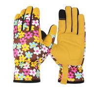 Ainiv Guanti da Giardinaggio, Touch Screen Guanti da Giardino, Guanti da Lavoro, Comodi Guanti Da Giardino Traspiranti A Prova Di Spina Per Cortile, Fattoria, Potatura, Giardinaggio (Giallo, M)