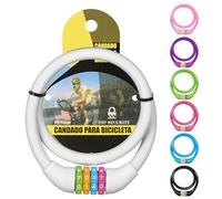 Ainiv Lucchetti per Bicicletta, Lucchetto per Bicicletta Portatile, Password a 4 Cifre 65CM Catena Bicicletta, per Bicicletta, Scooters, Cancelli, Recinzioni -Bianco