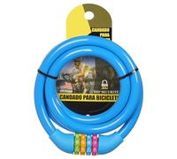 Ainiv Lucchetto portatile a 4 cifre per bicicletta, 120 cm, antifurto con combinazione ripristinabile, per bici, moto, scooter, skateboard, cancello, recinzione (blu)