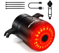 Ainiv Luci Posteriori per Bici, USB Ricaricabile Luci Bicicletta, Impermeabile IP66, 6 modalità, Rilevamento dei Freni, ON/off Automatico per Bici da Strada e Mountain Bike (Girare)