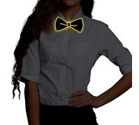 Ainiv Papillon Luminose, Papillon Luminosa LED Uomo con Cavo di Alimentazione,3 Modalità Flash, Papillon Illuminata Regolabile con Cerniera, Accessorio Costume per Feste, Bar,Scuola, Giallo