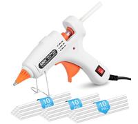 Ainiv Pistola per Colla a Caldo, 30W Mini Pistola a Caldo Professionale | Pistola Colla a Caldo con 30 Pz 7mm*150mm Colla Stick di Colla, per Arte DIY a Scuola, Riparazioni, Artigianato, Hobby-Bianco