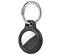 Ainiv Portachiavi per AirTag, Nero Custodia per AirTag Portachiavi in Plastica, Localizzatore di Chiavi per AirTags Portatile per Zaini e Animali Domestici, Mini Cover Protettiva