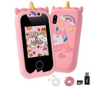 Ainiv Smartphone Bambini, Cellulare per Bambini con Scheda SD da 8 GB, Regalo per Bambini Dai 3 ai 12 Anni, Giocattoli Elettronici Educativi Regalo di Compleanno Natale per Bambini (Rosa)