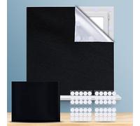 Ainiv Tessuto Oscurante Finestra, 300x145cm Tende Oscuranti per Interni, Portatile Telo Oscurante per Finestre, Si Adatta a Qualsiasi Dimensione e Forma della Finestra, con 30 Paia di Adesivo