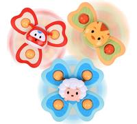 Ainiv Ventosa Spinner Top Giocattoli, 3PCS Simpatici Giocattoli per Il Bagno del Bambino, Ventose Girevoli Giocattoli per Bambini,Giocattoli Sensoriali per Bambini