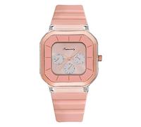 Ainiyo Orologio da polso da donna, da donna, da donna, analogico, al quarzo, elegante, design originale, per ragazze, fidanzate, donne, mamma, arancione rosa, cinghia