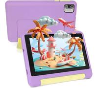 Ainmel Tablet per bambini 7 pollici, Android 13 Quad Core, 8 GB RAM + 64 GB ROM + 128 GB espandibile, Wi-Fi, Bluetooth, Type-C, tablet per bambini, rosa