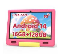 Ainmel Tablet per bambini da 10 pollici, Octa-Core Android 14 Tablet per bambini | 16 GB + 128 GB/1 TB TF | Sicurezza bambini | WiFi 6/BT 5.3 sblocco facciale | Widevine L1 con custodia protettiva