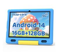 Ainmel Tablet per bambini da 10 pollici, Octa-Core Android 14 Tablet per bambini | 16 GB + 128 GB/1 TB TF | Sicurezza bambini | WiFi 6/BT 5.3 sblocco facciale | Widevine L1 con custodia protettiva