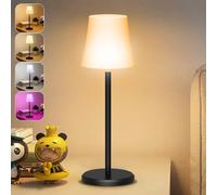 Ainostone Lampada da Tavolo Senza Fili Ricaricabile Lampada da Comodino con Temperatura Tricolore+RGB Dimmerabile Infinitamente Controllo Touch IP54 Impermeabile per Ristorante Esterno Interni Bar