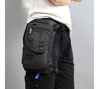Ainstsk - Marsupio da uomo, impermeabile, in tessuto Oxford, in nylon, multiuso, utilizzabile come marsupio per motociclisti o borsa messenger, con cerniera, Nero , Taglia libera