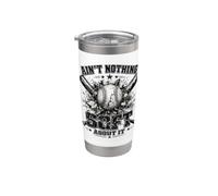 Ain't Nothing Soft About It Vintage Softball Atleta Citazione Bicchiere termico in acciaio inox doppia parete