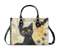 AINUOEY Donna Borse a mano stampate Borsa a Spalla Elegante Grandi Firmate Marca Tracolla Antifurto Nubuck Leather 40103 1 pz Nero V19