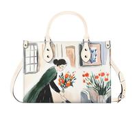 AINUOEY Donna Borse a mano stampate Borsa a Spalla Elegante Grandi Firmate Marca Tracolla Antifurto Nubuck Leather 40106 1 pz Nero V8