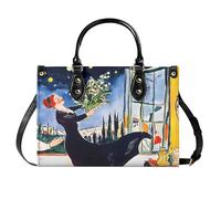 AINUOEY Donna Borse a mano stampate Borsa a Spalla Elegante Grandi Firmate Marca Tracolla Antifurto Nubuck Leather 40106 1 pz Nero V7