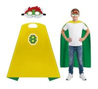 Ainvliya Costume da Mari, 2 pezzi di Super Bro Cosplay con mantello, maschere per feste, carnevale, Halloween, cosplay, decorazione per bambini